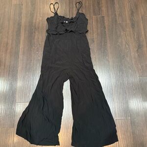 American Eagle Outfitters Black Flowy Jumpsuit